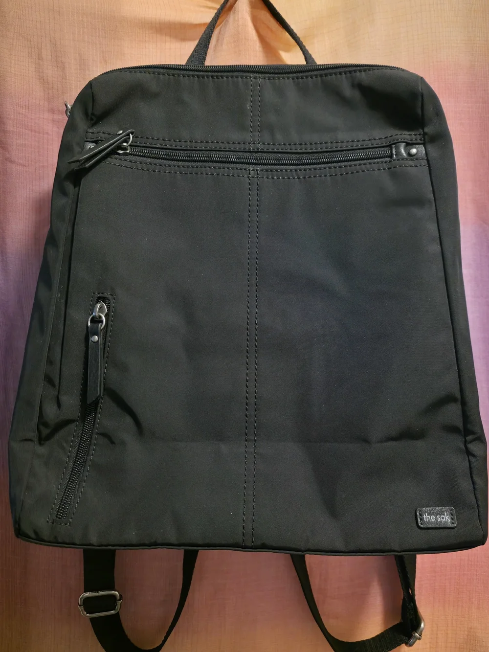 The Sak Black Everyday Zip-Front Backpack